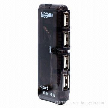 4-port USB Hub with Up to 480Mbps File Transfer Rate and Seven Downstream Ports